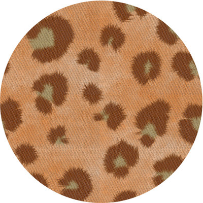 Tapis orange/brun à motif