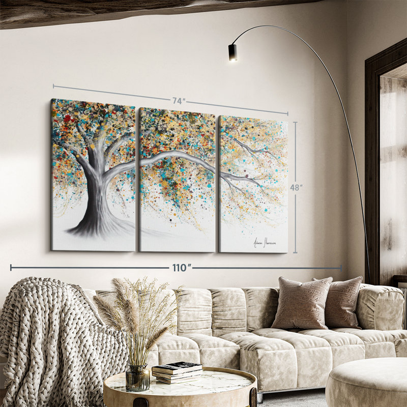 «Western Breeze Tree» sur toile, H 48 po x l 74 po x P 1,25 po