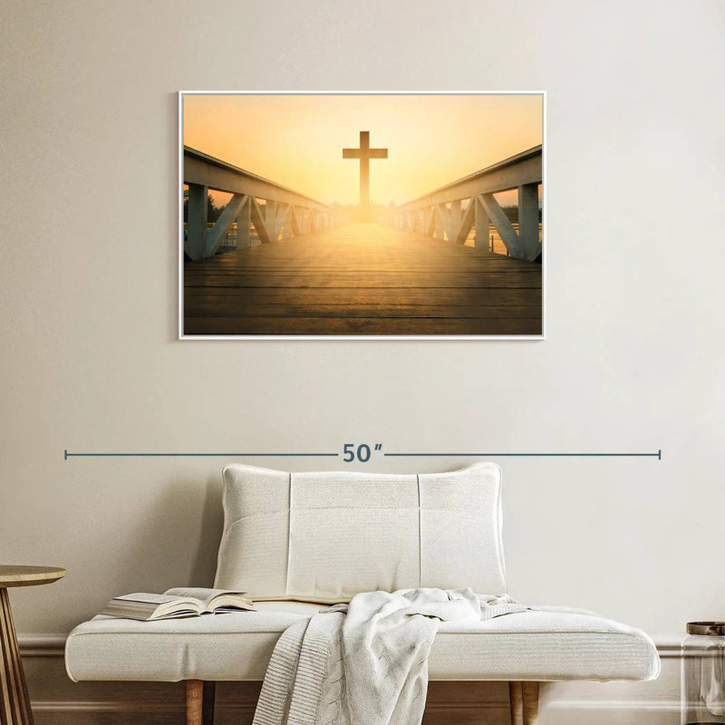 Beyond The Cross, Floating Frame White, 37" X 25"