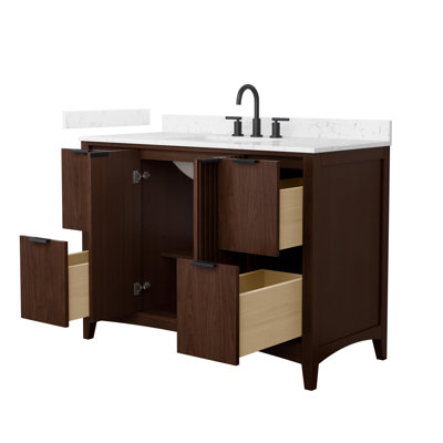 Palmilla 48" Freestanding Single Bathroom Vanity with Cultured Marble Top