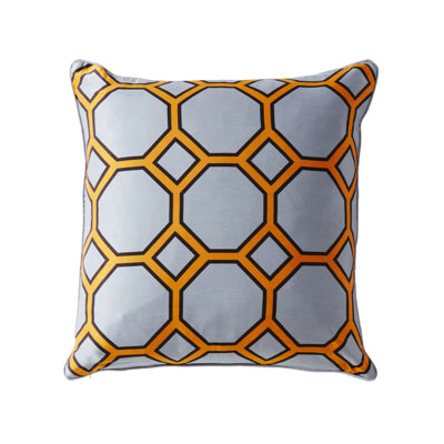 Onslow Geometric Feather Throw Pillow
