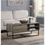 Table basse Homare en chêne rustique et finition noire