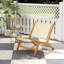 Chaise de patio en bois de teck avec siège et dossier en sangle Mid-Century