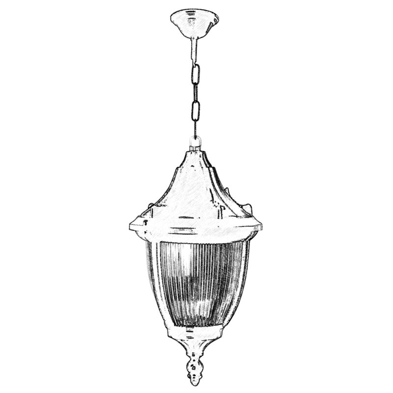 Lanterne suspendue d'extérieur noire à 1 ampoule