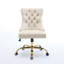 Chaise de bureau, fauteuil de bureau rembourré en velours capitonné moderne-130473541-130473542