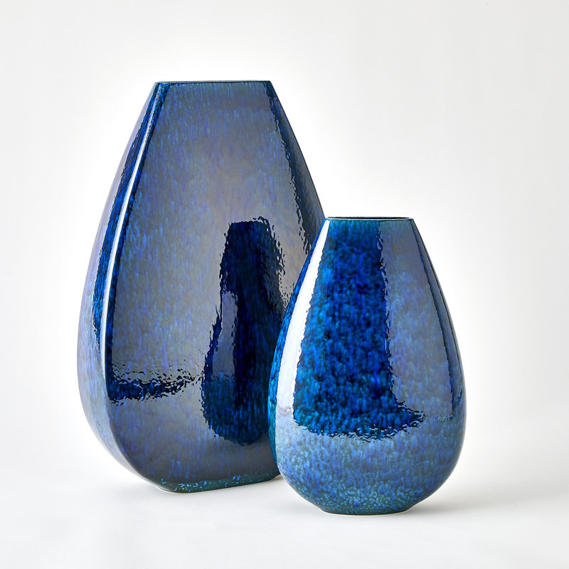 Giant Teardrop Handmade Ceramic Table Vase, 16.5" H x 11.5" W x 4" D