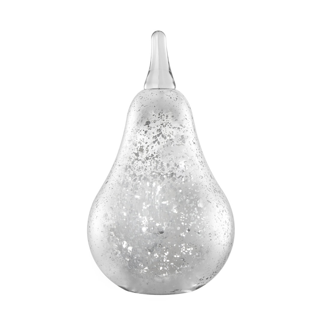 Martarius Pear Decorative Accent Glass Tabletop Sculpture Figure Wrought Studio™ 