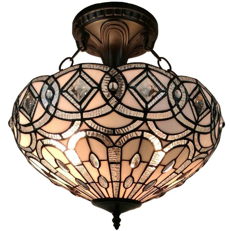 Edmundson Glass Semi Flush Mount