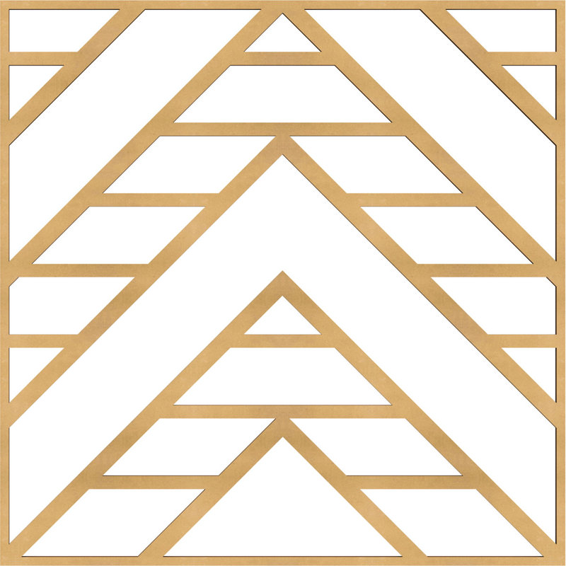 Panneaux muraux décoratifs en bois Gilcrest, H 23 3/8 po x l 23 3/8 po x P 3/8 po, Bois