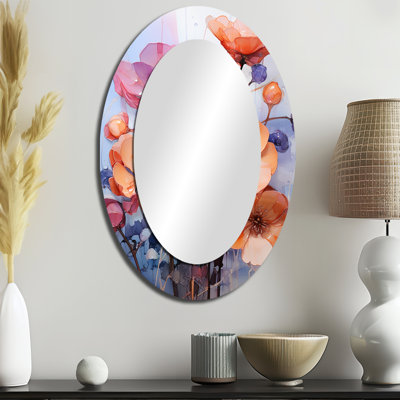 Laxman - Miroir floral en métal