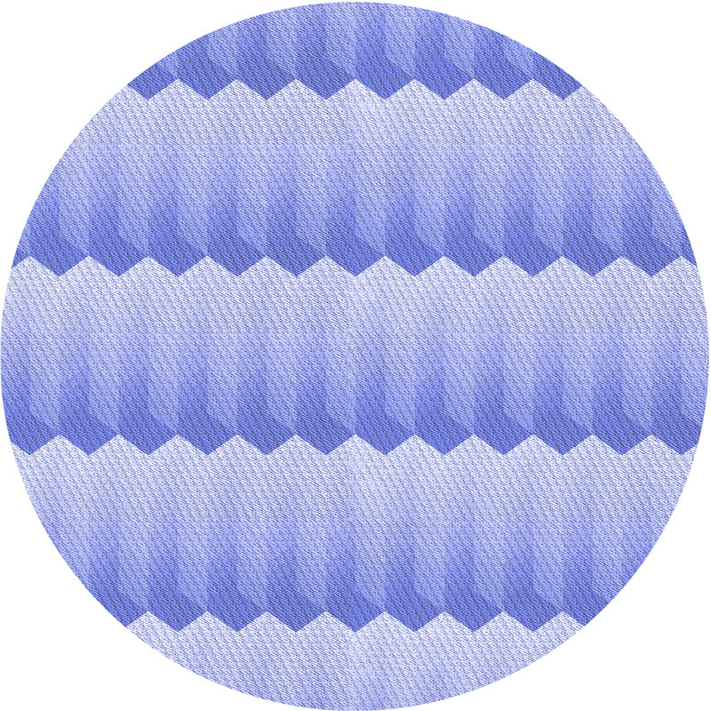 Tapis géométrique violet, Rond 7 pi