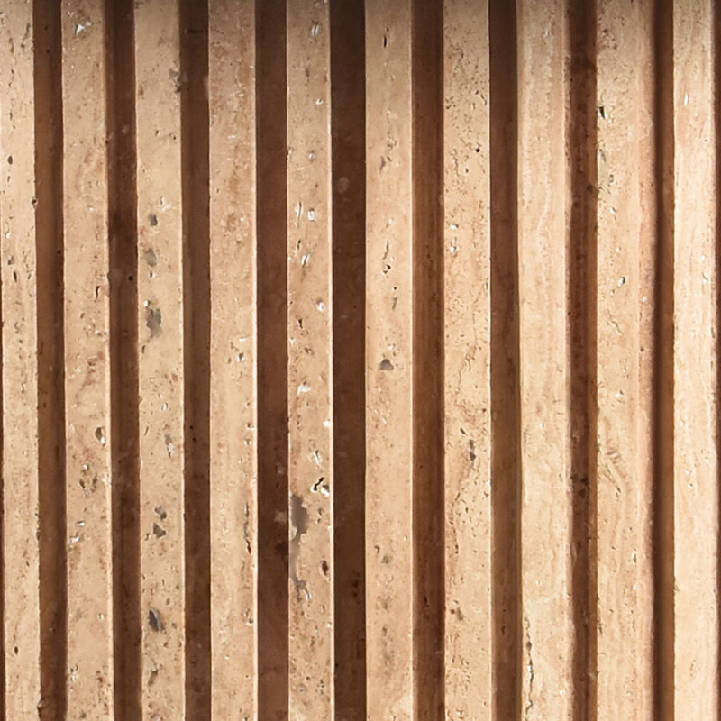 Table basse à piédestal Tokay, Travertin beige