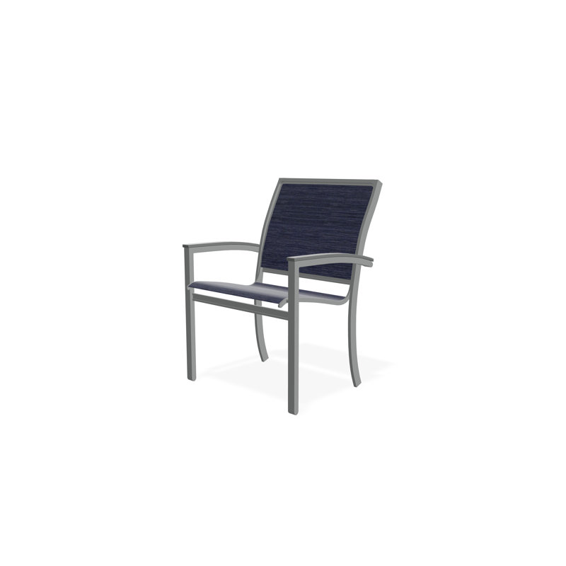 Chaise de café empilable en aluminium Bazza, Graphite, Indigo Collect