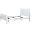 Lit simple blanc en bois massif pour chambre à coucher, pieds de support, anglais, facteur de qualité transitionnel