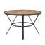 Table de salle à manger ronde en bouleau clair avec pieds en métal