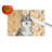 Keeshond Heirloom Fall Glass Cutting Board