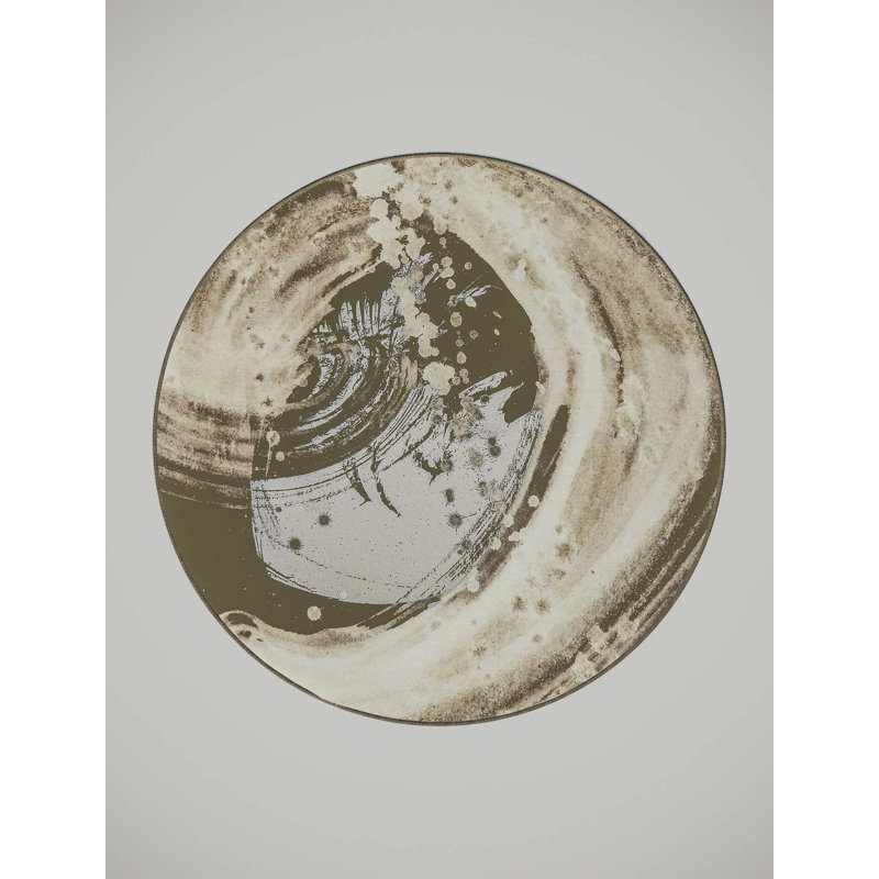 Eridano Washable Abstract Indoor Rug, Round 6'