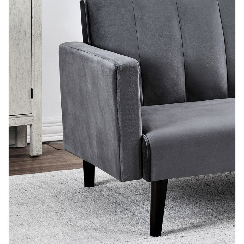 Divan-lit convertible de 72 po pour lit simple avec mousse haute densité, velours doux au toucher, peu encombrant pour les invités