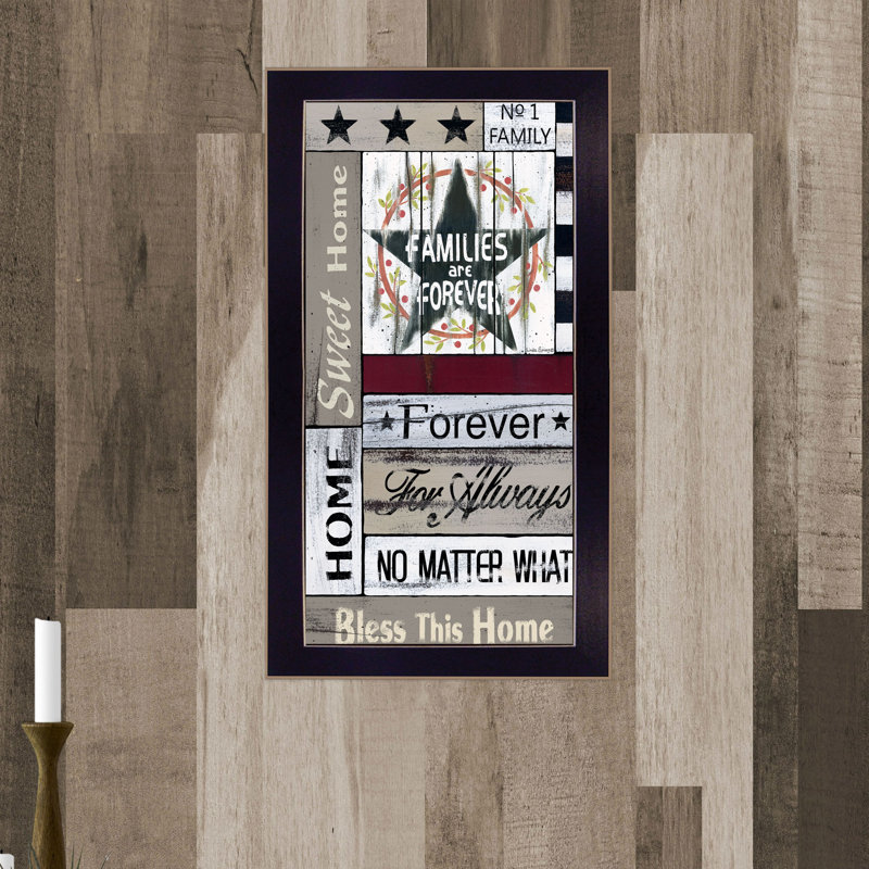 «Familles are Forever», art mural encadré pour la décoration de salon par Linda Spivey