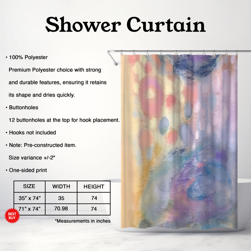 Rideau de douche Forras, H 74 po x l 71 po