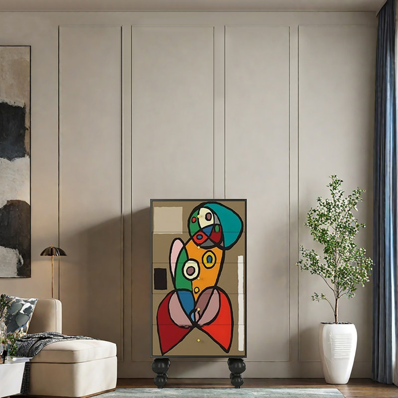 Armoire de rangement à tiroirs de style français