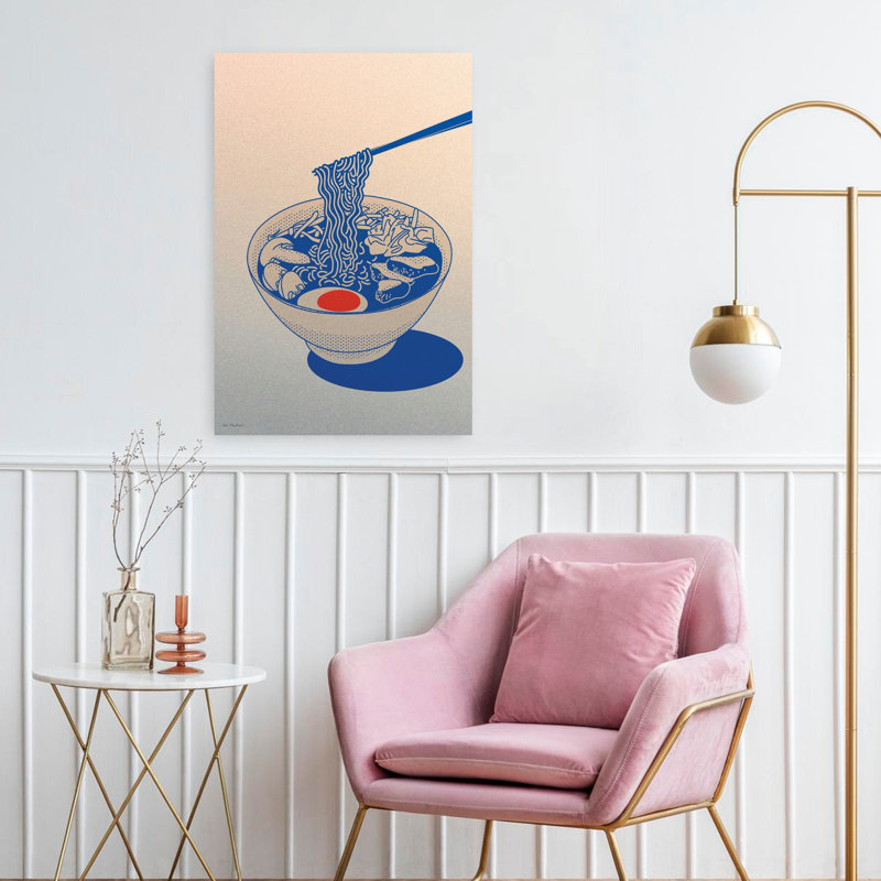Minimal ramen, art moderne contemporain, H 24 po x l 16 po