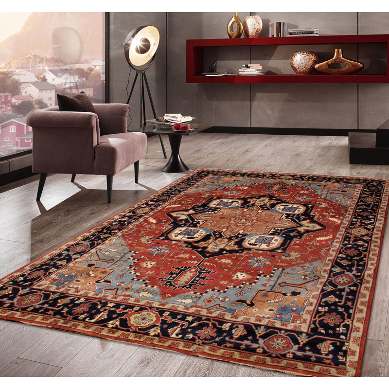 Serapi Hand Knotted Wool Oriental Area Rug, Rectangle 11'10" x 15'