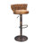 George Set of 2 Bar Stools with Woven Velvet Upholstered Backrest, Height Adjustable Counter Stools, Swivel Kitchen Stools for Kitchen Island, Bar, Pink-525249085-525249086
