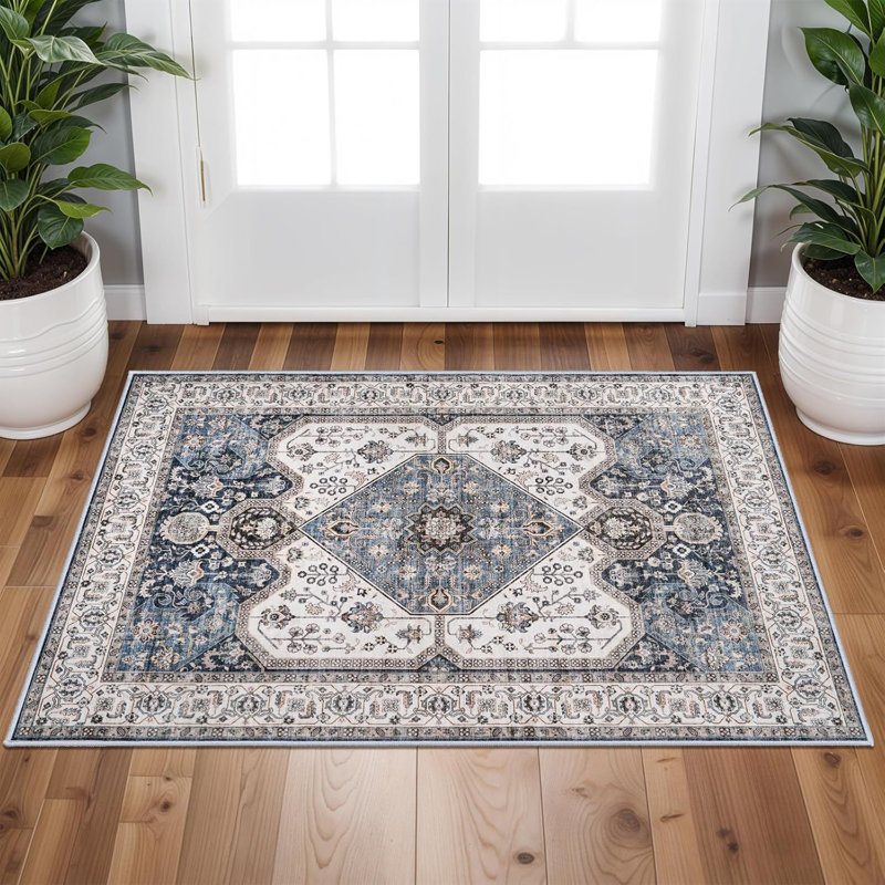 Washable Rug with Non Slip Backing, Rectangle 2' x 3'