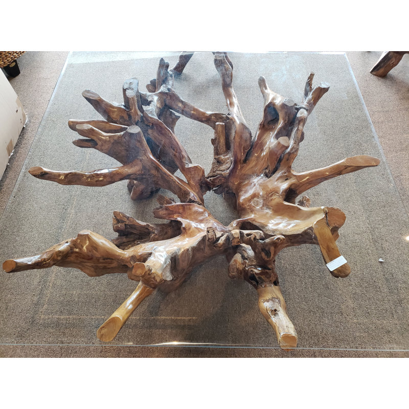 Solid Wood Coffee Table, 19" H x 55" L x 55" H