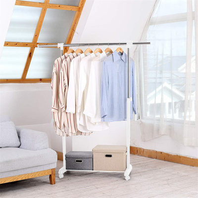 Meghans Adjustable Rolling Clothing Rack