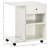 Mobile Printer Stand, Rolling File Cabinet Cart With Wheels, Adjustable Shelf, Drawer And Cpu Stand, White
