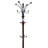 73" Tall Chrome And Wood Coat Rack-872417127