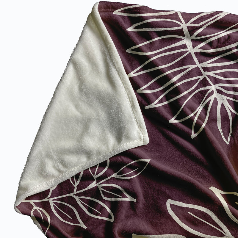 Tiernan Plain Weave / Muslin Throw Blanket, Purple