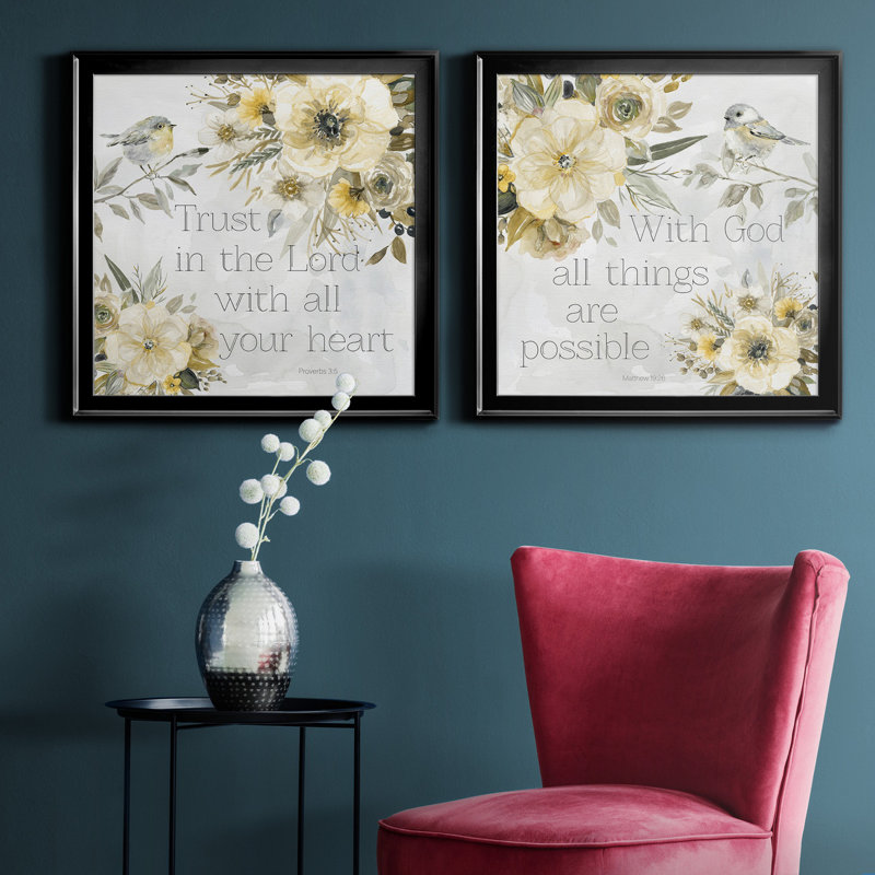 «Sunny Scriptures I», art textuel sur toile 2 pièces, H 34,5 po x l 69 po x P 1,5 po, Cadre noir