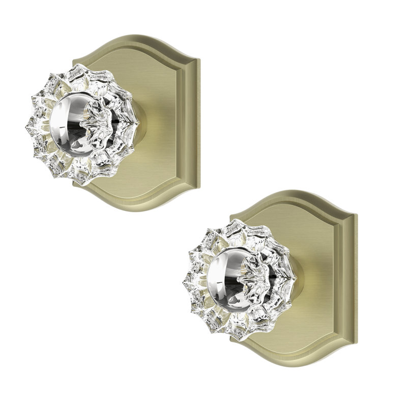 Faux bouton de porte en cristal Retro Elegant Series, Bronze Antique