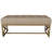Grover 40.2" W Modern Faux Leather Upholstered Bench with Metal Legs, 400 Lbs Capacity, Gold-802421560