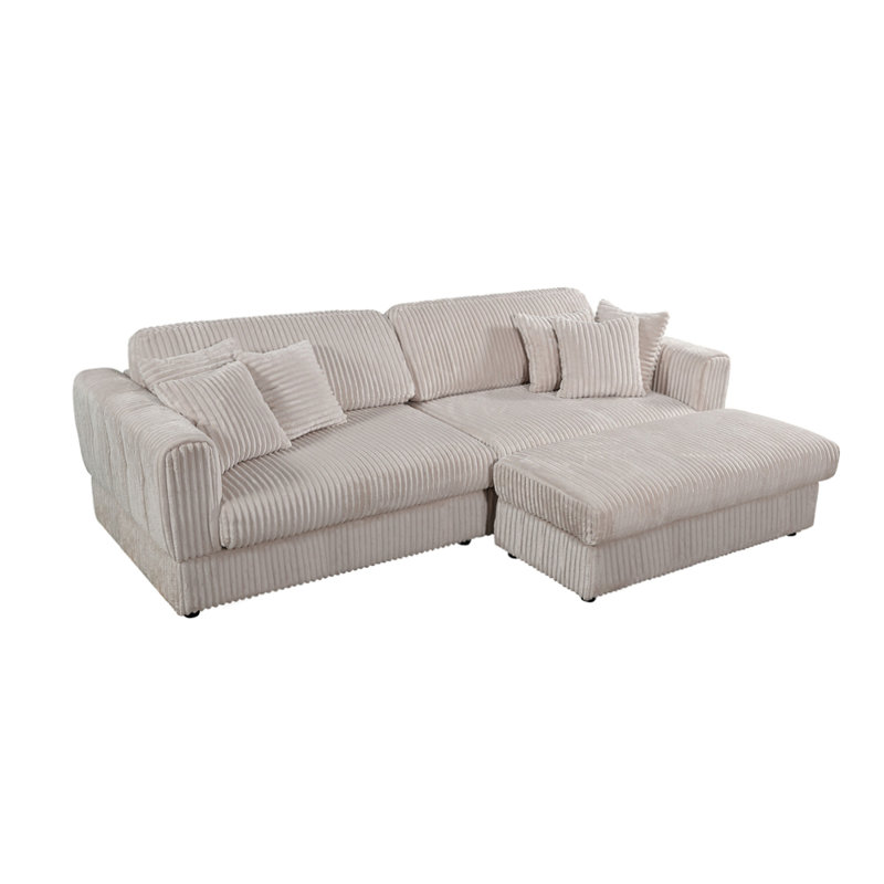 Canapé modulaire surdimensionné 105 po Forand, Blanc ancien