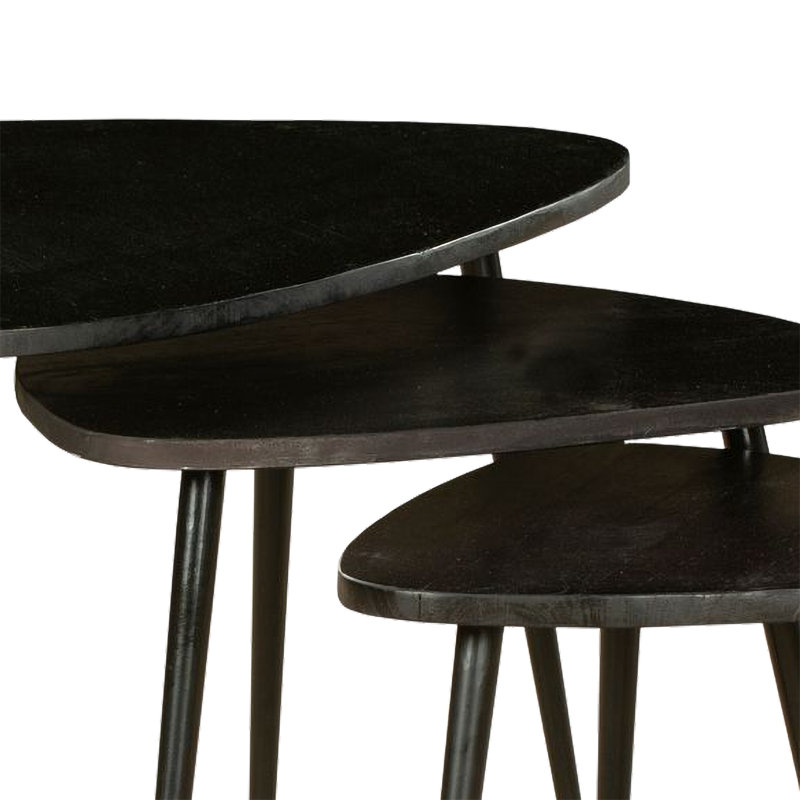 Drift Set of 3 Nesting Tables - Black