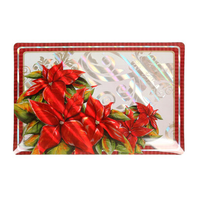 Napperon Holiday Poinsettias