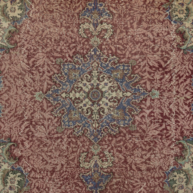 Tapis turc rouge fait à la main de conception unique