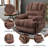 23" Seat Width And High Back Large Size Chenille Power Lift Recliner Chair With 8-Point Vibration Massage And Lumbar Heating-1288534275