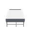 Lit pliant de 75 pouces avec matelas en mousse à mémoire de forme de 5 po, lit d'invité escamotable peu encombrant, structure en métal robuste sur roulettes, lit simple portable pour adultes et invités