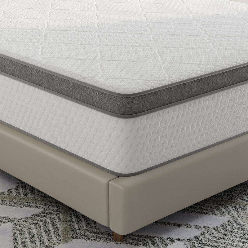 Matelas hybride à mémoire de forme moyenne à 3 zones Novilla dans une boîte, 12", Grand lit