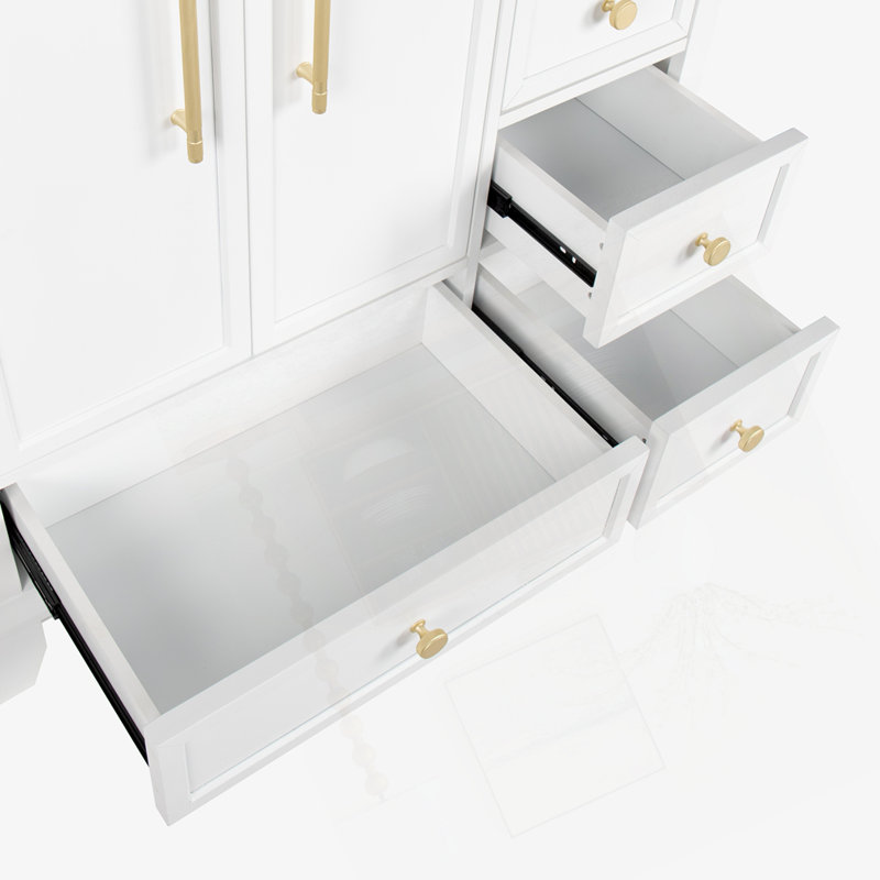 Armoire de salle de bain 35,6 po sans lavabo, Blanc