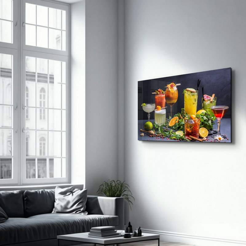 Peinture murale élégante en verre trempé 18,1 po x 28,3 po | 100% verre trempé, épaisseur: 0,16 pouce | Imprimé UV pour des couleurs éclatantes et une durabilité | Parfait pour la décoration intérieure et l'esthétique moderne
