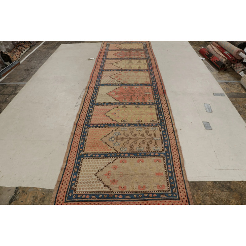 Khotan One-of-a-Kind 3'4" x 13'9" Hand Knotted Area Rug
