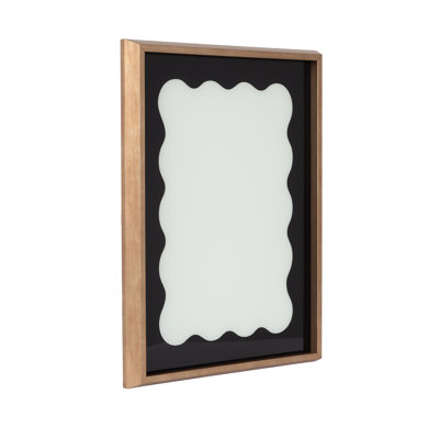 Black Wavy Border by The Creative Bunch Studio Framed Glass Dry Erase Wall Art White Board