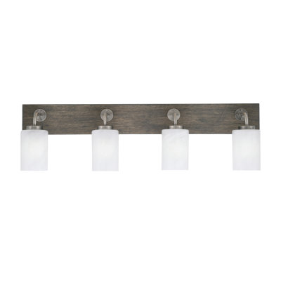 Oxbridge 4 Light Bath Bar Shown With 4" Glass