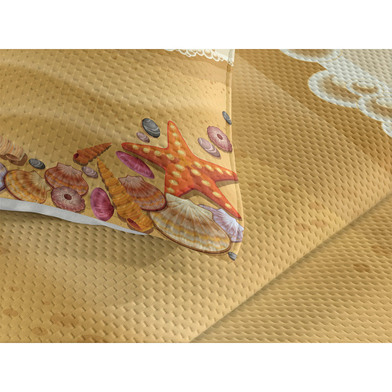 Seashells Coastal Coverlet